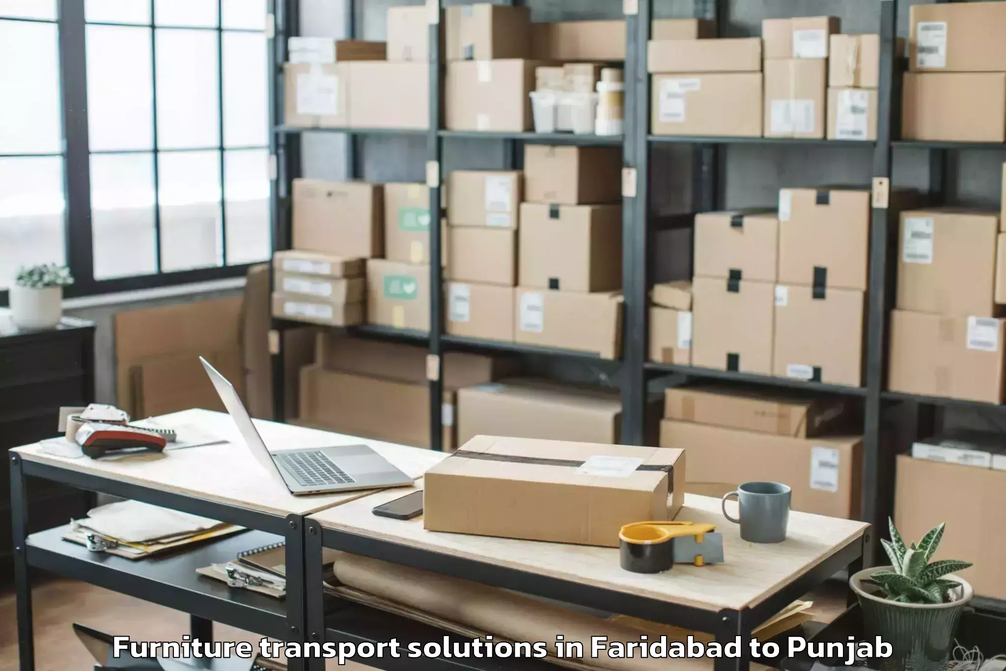 Faridabad to Bathinda Furniture Transport Solutions Booking